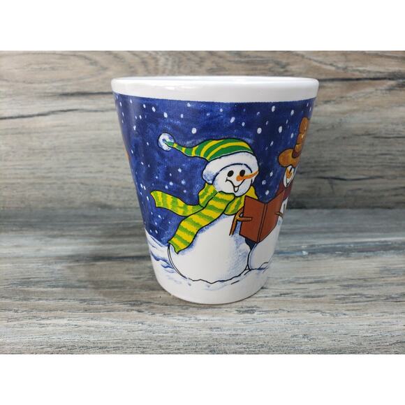Snowman Candy Cane Winter Coffee Mug - Picture 2 of 7